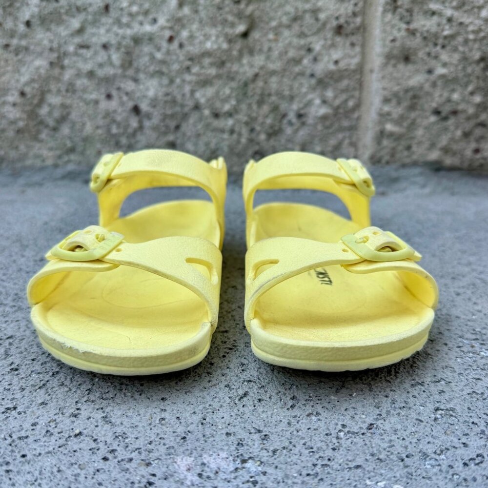 BIRKENSTOCK Rio Sandals Girls 12 30 Yellow EVA Waterproof Toddler Shoes Lemon - Picture 8 of 11